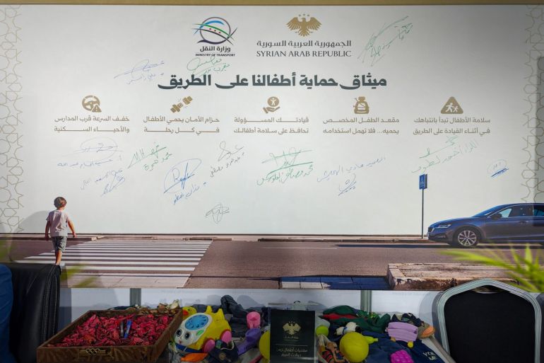53-1785498578 "ميثاق حماية أطفالنا على الطريق" ضمن حملة مرورية أطلقتها وزارة النقل السورية
