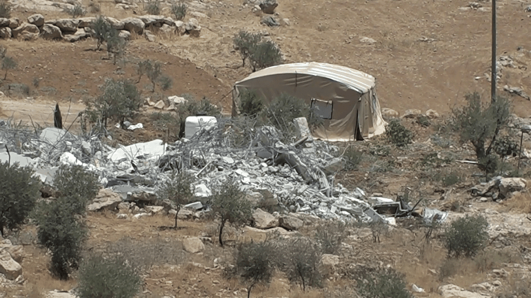 65465-1784751914 أحد منازل الفلسطينيين التي تعكس مأساة التهجير في جنوب الخليل بالضفة الغربية