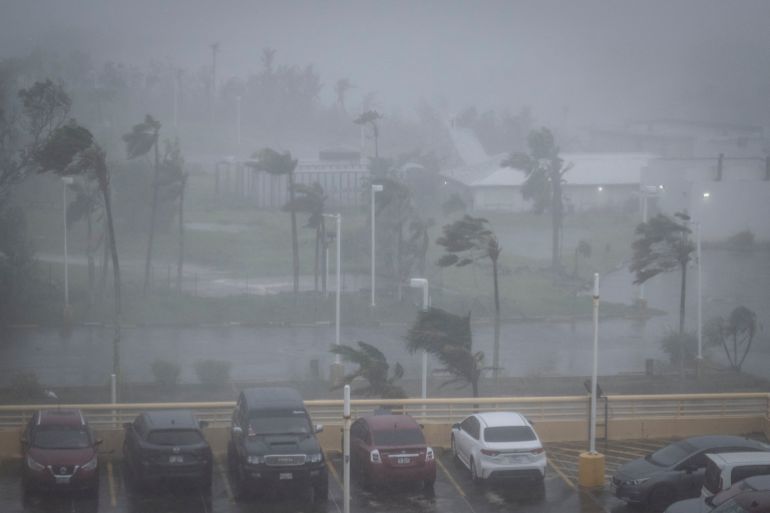 TOPSHOT - Strong wind brought by Super Typhoon Bavi hits Guam on July 6, 2026.