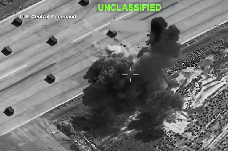 afp_6a4f67f7c6c2-1783588855 This screen grab taken from video footage shared by the US Military Central Command on social media platform X and made available via AFPTV on July 9, 2026 shows a fresh round of strikes against Iran.