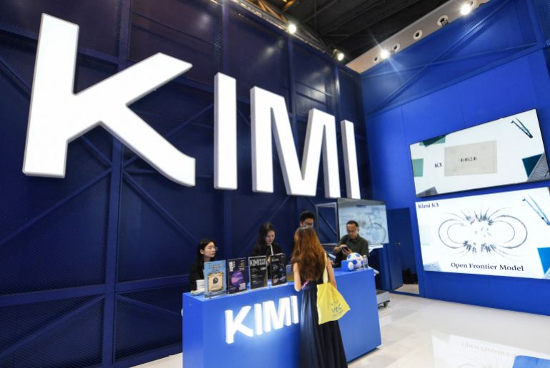 afp_6a5a15130b54-1784288531-1 People visit the Moonshot AI stand, featuring Kimi K3, during the World Artificial Intelligence Conference (WAIC) in Shanghai on July 17, 2026.