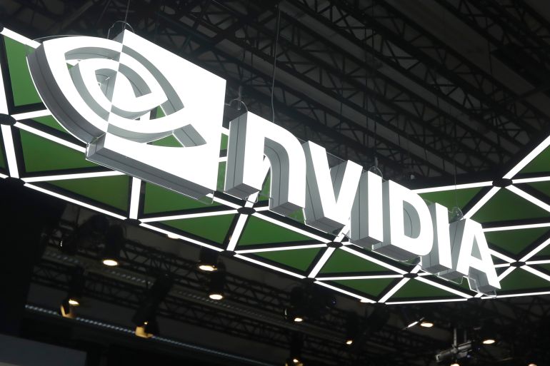 ap_6a232e5fc5698-1780690527 A logo of Nvidia is displayed at at the Computex Taipei exhibition, one of the world's largest computer and technology expos, in Taipei, Taiwan, Wednesday, June 3, 2026. (AP Photo/Chiang Ying-ying)