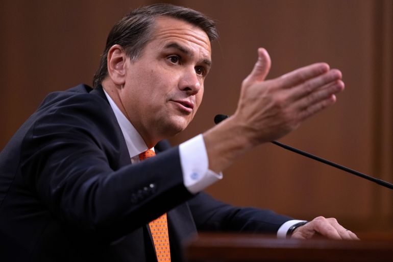 ap_6a57eebd83b1c-1784147645 Acting Attorney General Todd Blanche appears before the Senate Judiciary Committee on Capitol Hill in Washington, Wednesday, July 15, 2026. (AP Photo/Mark Schiefelbein)