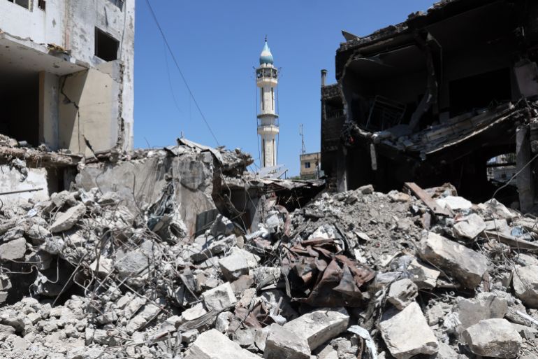 epa_6a3a96395fd1-1782224441 epa13053931 A view of a destroyed building targeted by Israeli air strikes on the historic old market in the town of Nabatieh, southern Lebanon, 21 June 2026, following the ceasefire between Israel and Hezbollah.According to the Lebanese Ministry of Health, as of 20 June, Israeli attacks across Lebanon have killed more than 4,057 people and injured more than 12,100 since renewed hostilities between Israel and Hezbollah began on 02 March 2026. EPA/WAEL HAMZEH