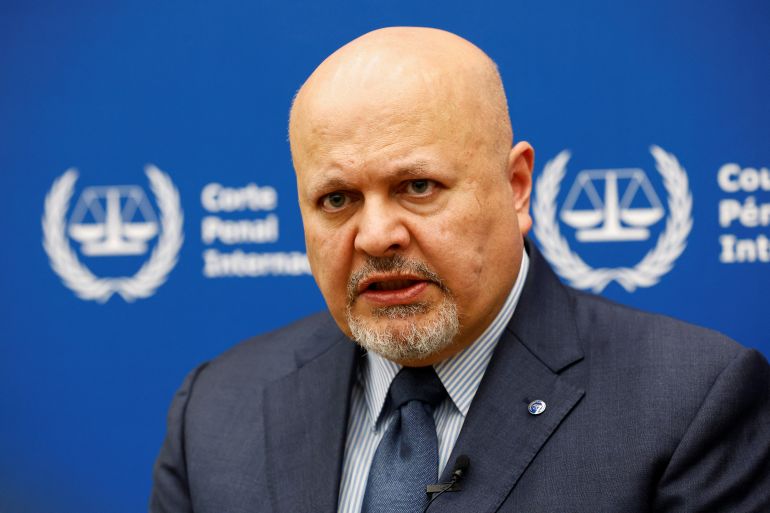 International Criminal Court Prosecutor Karim Khan speaks during an interview with Reuters in The Hague, Netherlands February 12, 2024. REUTERS/Piroschka van de Wouw