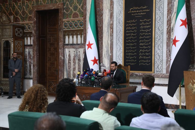 pic-98853-1782914569 المؤتمر الصحفي لإعلان قائمة الرئيس السوري أحمد الشرع المتممة لأعضاء مجلس الشعب السوري المصدر: سوريا الآن
