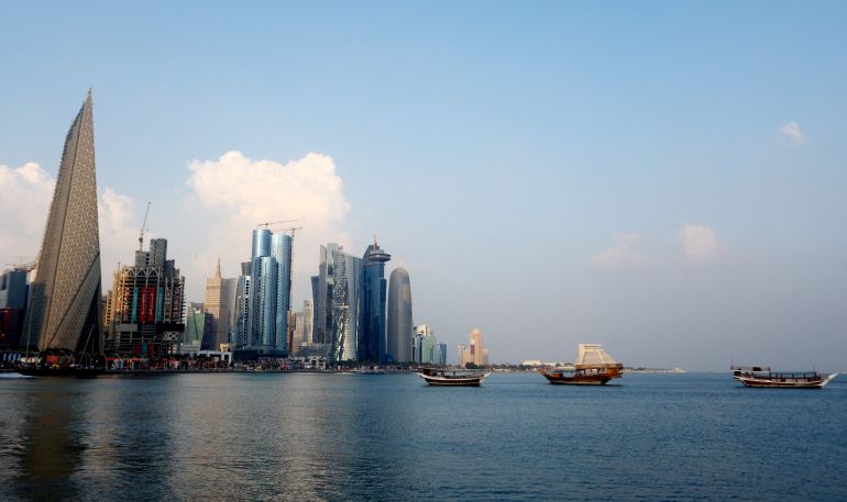 reuters_6a4a4972-1783253362 Soccer Football - FIFA World Cup Qatar 2022 - Airshow - Corniche, Doha, Qatar - December 18, 2022 The Doha skyline is pictured ahead of the airshow REUTERS/Ibraheem Al Omari