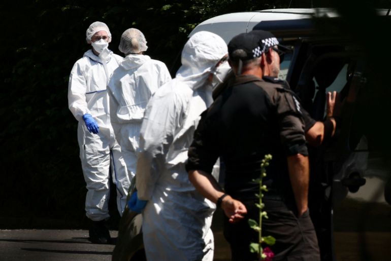 reuters_6a55225b-1783964251 Police investigate the home of 78-year-old former government minister Ann Widdecombe after she was found dead, in Haytor, Britain, July 11, 2026. REUTERS/Jack Taylor