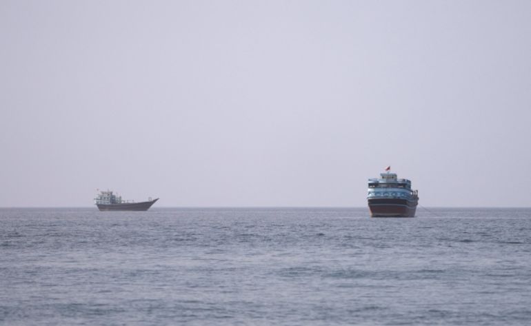reuters_6a5e2a4d-1784556109 FILE PHOTO: Vessels at the Strait of Hormuz, as seen from Musandam, Oman, July 17, 2026. REUTERS/Stringer/File Photo