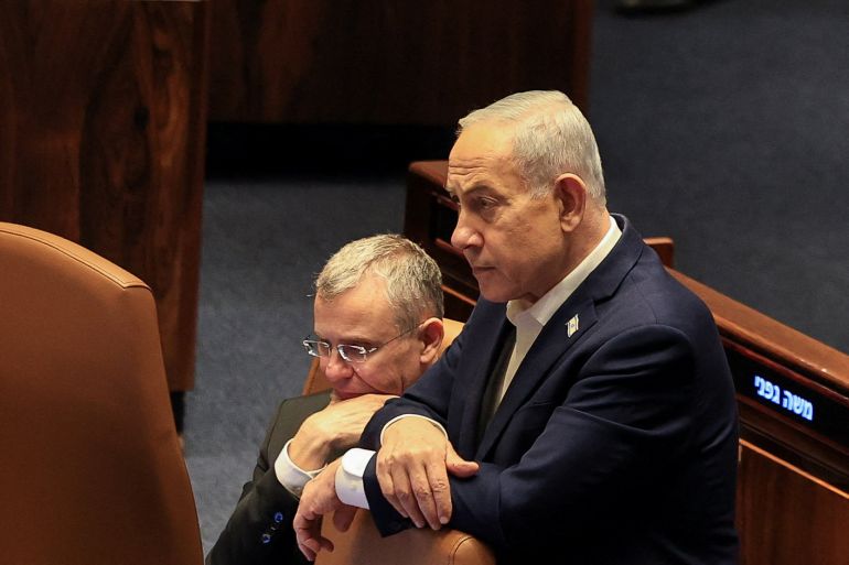 reuters_6a61e324-1784800036 Israeli Prime Minister Benjamin Netanyahu attends a session at the Knesset, Israel's parliament, before it dissolves ahead of the 2026 Israeli elections, in Jerusalem, July 16, 2026. REUTERS/Ronen Zvulun