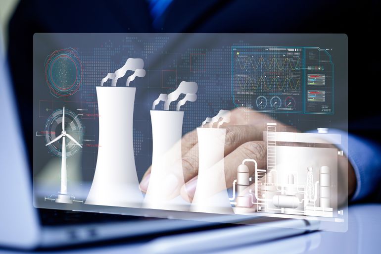 46778-1787052087 SMR, Small Modular Reactor ,Engineers are designing small scale nuclear power plants to support the energy needs of data centers. This is in line with ... See More by okawa @ادوبي ستوك