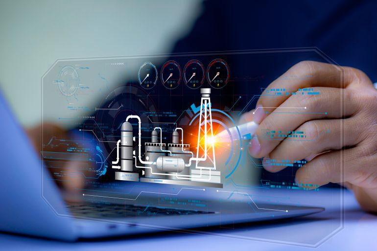 56790-1787052090 Engineers are designing small-scale nuclear power plants to support the energy needs of data centers. This is in line with the use of AI technology. by okawa @ادوبي ستوك