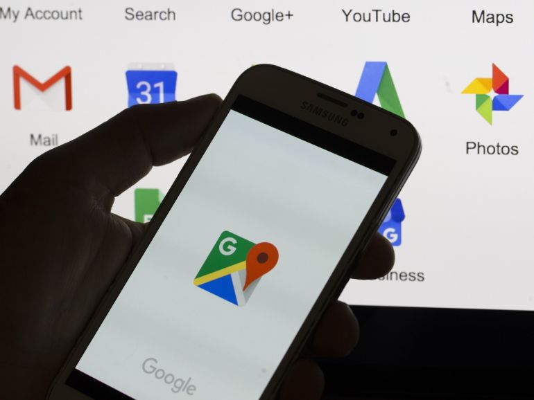 691bfb45-c6a5-4559-beae-cbb3e6d9a4c6 Mobile Applications- - ANKARA, TURKEY - JULY 17 : Google Maps application seen displayed on a mobile in Ankara, Turkey on July 17, 2018.