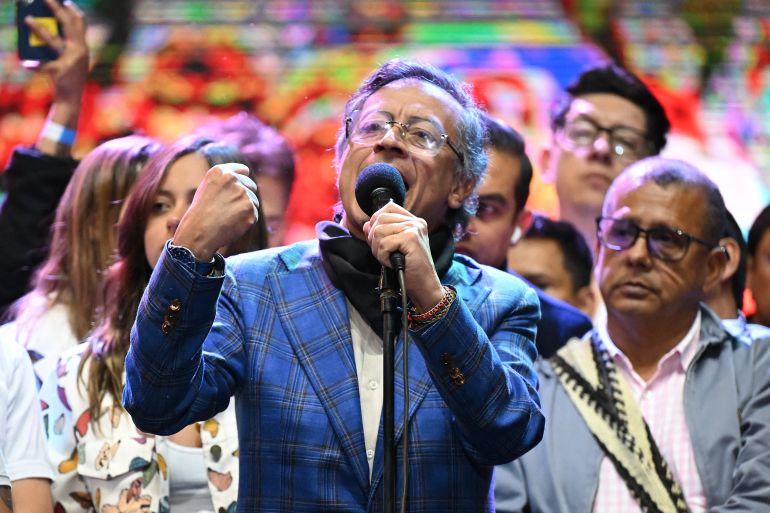 afp_6a7364b4cba7-1785947316 Colombia's President Gustavo Petro gestures as he speaks during the Festival for the Defense of Public Higher Education in Soacha, near Bogota on August 4, 2026. (Photo by Raul ARBOLEDA / AFP)
