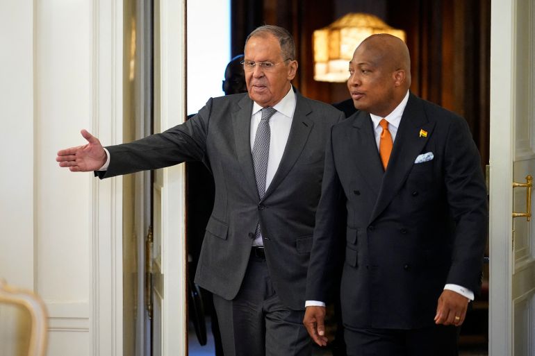 afp_6a867d02f0b9-1787198723 Russian Foreign Minister Sergey Lavrov (L) and Ghana’s Foreign Minister Samuel Okudzeto Ablakwa enter a hall for talks at Zinaida Morozova's Mansion in Moscow on August 17, 2026. (Photo by Alexander Zemlianichenko / POOL / AFP)