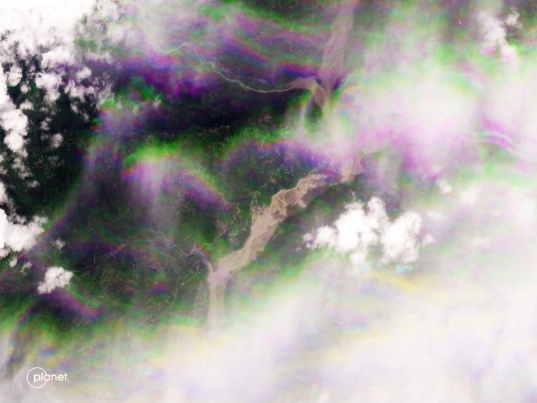 afp_6a8f404bb00d-1787773003 This handout satellite image released by Planet Labs on August 26, 2026 shows an aerial view of the Trishuli River after a massive flood in Chappthoke, Nepal on August 26, 2026.