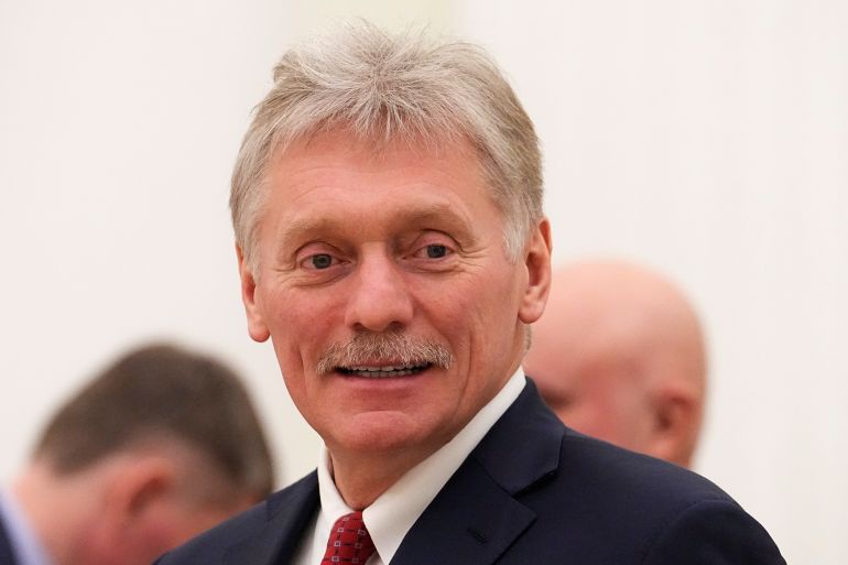 ap_69d3e99a61cb1-1775495578 Kremlin spokesman Dmitry Peskov attends a meeting between Russian President Vladimir Putin and Central African Republic President Faustin Archange Touadera at the Kremlin in Moscow, Russia, Thursday, March 5, 2026. (AP Photo/Alexander Zemlianichenko, Pool)