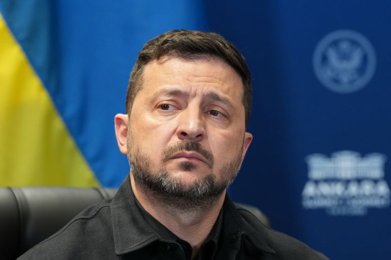 ap_6a7099258845c-1785764133 FILE - Ukraine's President Volodymyr Zelenskyy looks od during his meeting with U.S. President Donald Trump on the sidelines of the NATO summit in Ankara, Turkey, on July 8, 2026. (AP Photo/Alex Brandon, File)