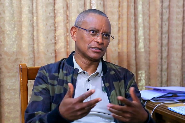 ap_6a783477b47ae-1786262647 FILE - In this image from video, Tigray's regional president Debretsion Gebremichael speaks during an interview in Mekele, in the Tigray region of northern Ethiopia on July 7, 2021. The leader of Ethiopia's embattled Tigray region and the federal government have been invited to peace talks in South Africa in early October 2022 as part of a pan-African effort, according to a letter seen Wednesday, Oct. 5, 2022 by The Associated Press. (AP Photo)