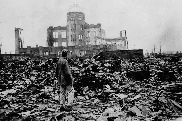 ap_6a786624a5b84-1786275364 FILE - A huge expanse of ruins left the explosion of the atomic bomb on Aug. 6, 1945 in Hiroshima. (AP Photo, File)