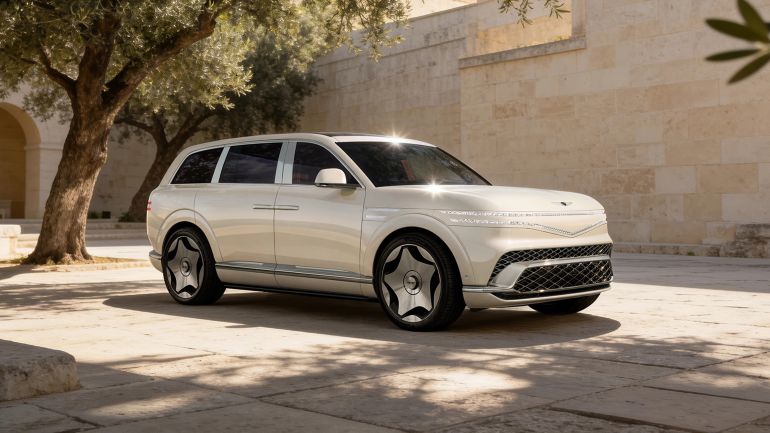 Genesis GV90 – SUV.. كهربائية فاخرة بأبواب خلفية منزلقة.(الموقع الرسمي جينيسيس )