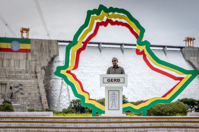 d8a4d8b1d8a7d981d9845-1757414792 Prime Minister of Ethiopia Abiy Ahmed delivers his remarks during the official inauguration ceremony of the Grand Ethiopian Renaissance Dam (GERD) in Guba, on September 9, 2025.