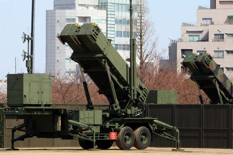d982d8ba6d981d8a8d8a7d984-1774444024 TOKYO - MARCH 29: Patriot Advanced Capability-3 interceptors (PAC3) are located at the Ministry of Defense upon their compeletion of deploment on March 29, 2009 in Tokyo, Japan. North Korea notified that their "Satellite", which is scheduled to fly over Northern Japan to land in the Pacific Ocean, will be launched between April 4 and 8. In preparation for worst senario, JGSDF will deploy PAC-3 patriot fire units around Tokyo, Akita and Iwate prefectures as well as two Aegis destroyers in the Sea of Japan. (Photo by Junko Kimura/Getty Images)