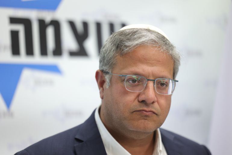 epa13056727 Israel's National Security Minister and leader of the Otzma Yehudit Party, Itamar Ben-Gvir, delivers an address during his weekly party faction meeting at the Knesset, the Israeli parliament, in Jerusalem, 22 June 2026. EPA/ABIR SULTAN