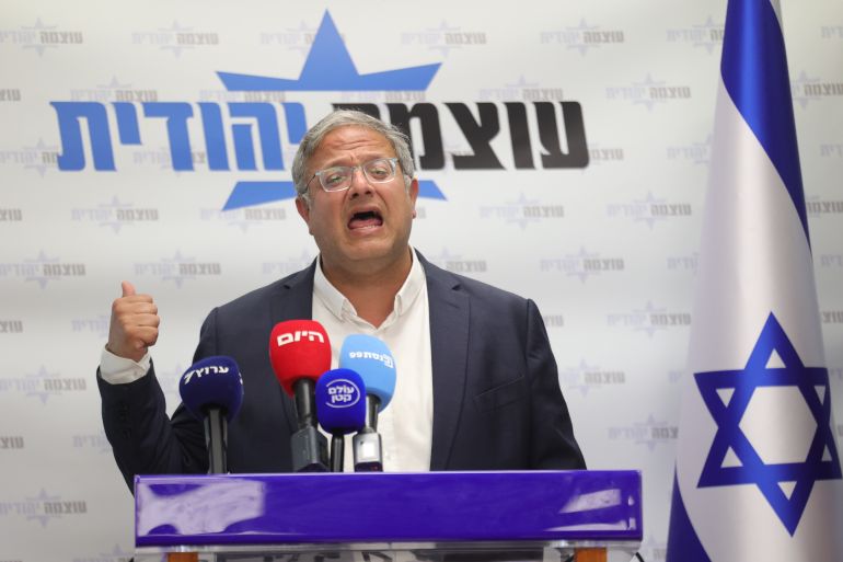 epa_6a5932a0054a-1784230560 epa13056721 Israel's National Security Minister and leader of the Otzma Yehudit Party, Itamar Ben-Gvir, delivers an address during his weekly party faction meeting at the Knesset, the Israeli parliament, in Jerusalem, 22 June 2026. EPA/ABIR SULTAN