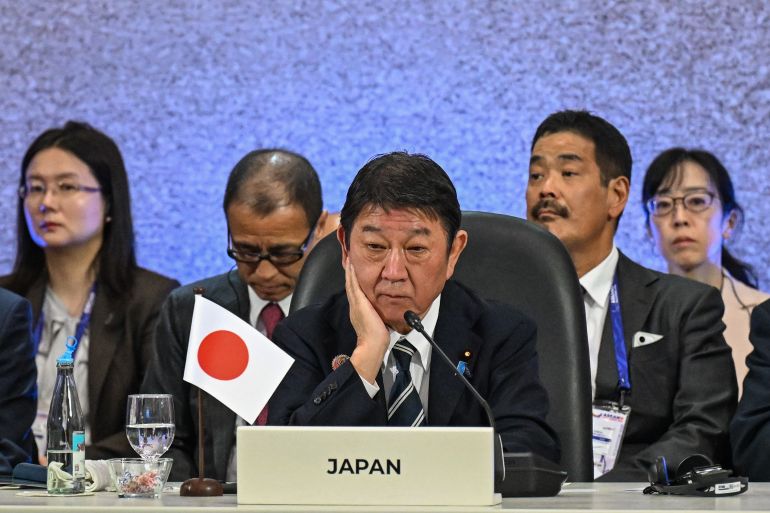 epa_6a885d5cb651-1787321692 epa13127295 Japan Foreign Minister Motegi Toshimitsu attends the 27th Association of Southeast Asian Nations (ASEAN) Plus Three Ministers’ Meeting in Pasay, Metro Manila, Philippines, 23 July 2026. EPA/JAM STA ROSA / POOL