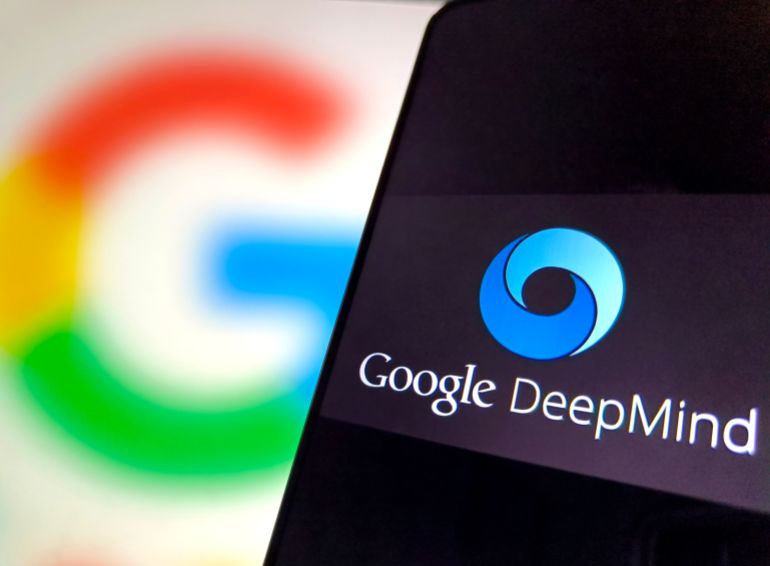 gettyimages-2215823446-1754394192 SUQIAN, CHINA - MAY 16: In this photo illustration, the logo of Google DeepMind is displayed on a smartphone screen on May 16, 2025 in Suqian, Jiangsu Province of China. (Photo by VCG/VCG via Getty Images)
