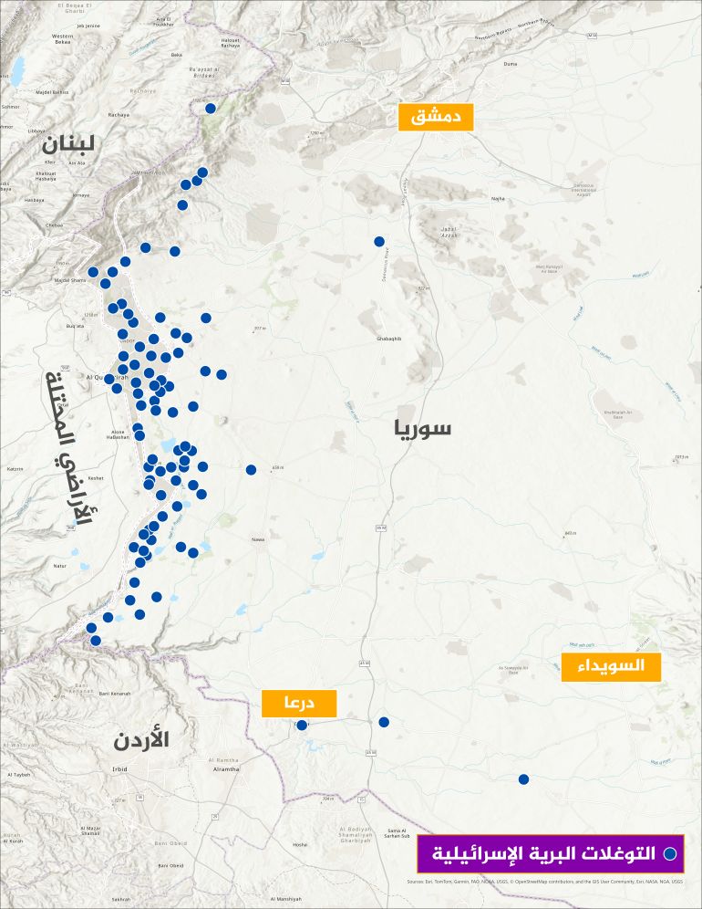 idf-activity-1787235108 توغلات برية إسرائيلية جنوب سوريا منذ سقوط نظام بشار بعد عملية "ردع العدوان"