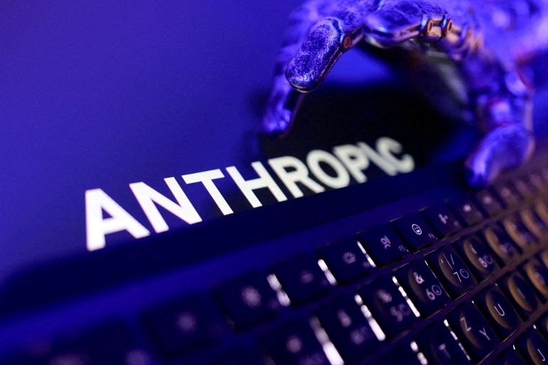 FILE PHOTO: Anthropic logo, a keyboard and a robotic hand in this illustration created on June 5, 2026. REUTERS/Dado Ruvic/Illustration/File Photo