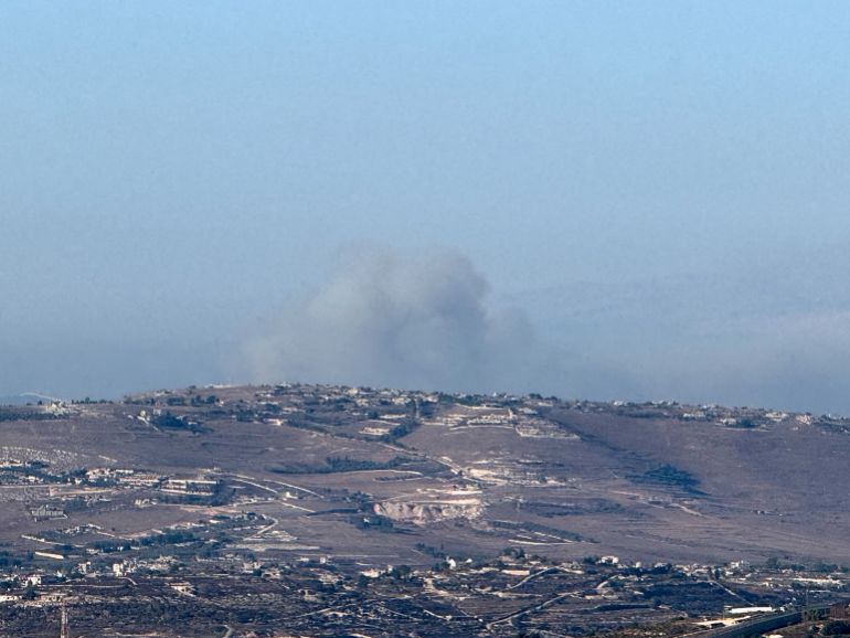 reuters_6a737fc3-1785954243 Smoke rises above southern Lebanon, as seen from the Israeli side of the Israel-Lebanon border, in northern Israel, August 5, 2026. REUTERS/Avi Ohayon