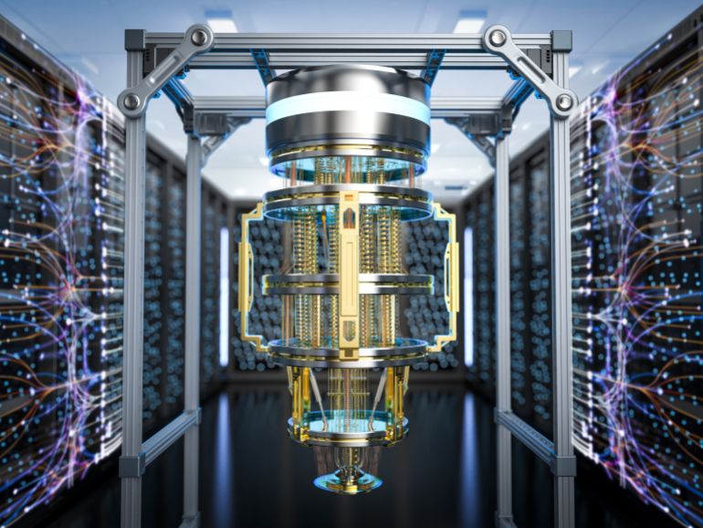 shutt36103601-1775996311 3d rendering quantum server network with quantum computer machine in server room