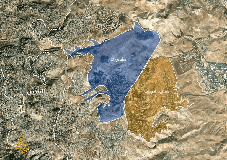 sy-1787837180 مشروع E1 بين معاليه أدوميم والقدس (الجزيرة)