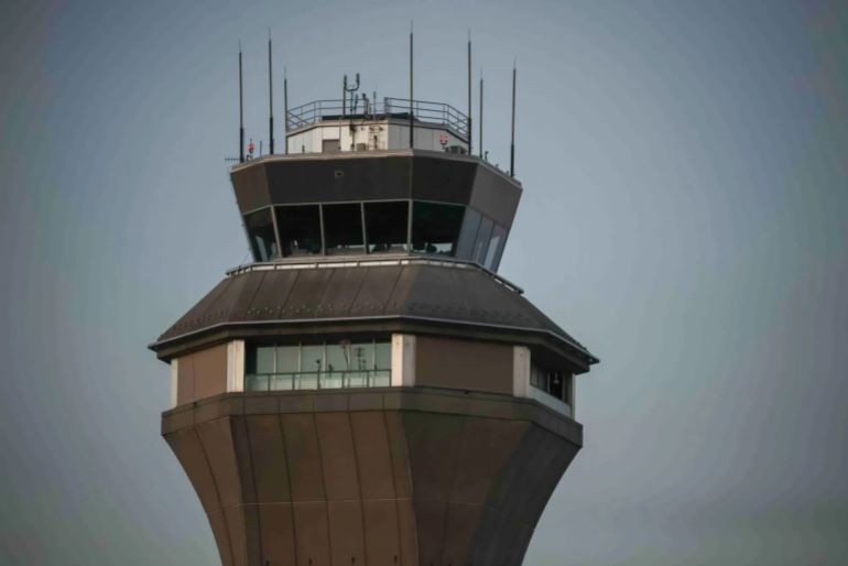 2shs6y84sh653-1790755222 The FAA Air Traffic Control tower at Newark Liberty International Airport (EWR) in Newark, New Jersey, US, on Tuesday, Aug. 25, 2026. United Airlines Holdings Inc. will add 10 destinations in Europe and Asia to its network next year, deploying Airbus SEs new long-range narrow-body planes to help cash in on demand from Americans looking overseas for leisure. Photographer: Michael Nagle/Bloomberg via Getty Images
