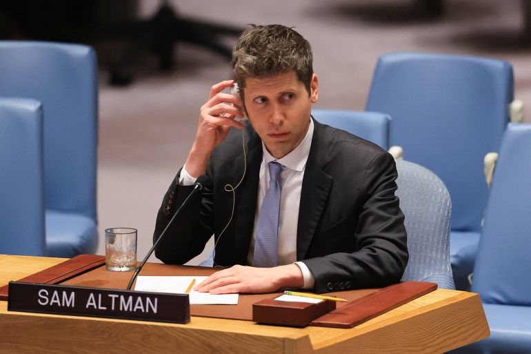OpenAI CEO Sam Altman listens to a speaker at the United Nations Security Council during a session on Artificial Intelligence during the 81st United Nations General Assembly, at UN Headquarters in New York City, US, September 23, 2026. REUTERS/Brendan McDermid