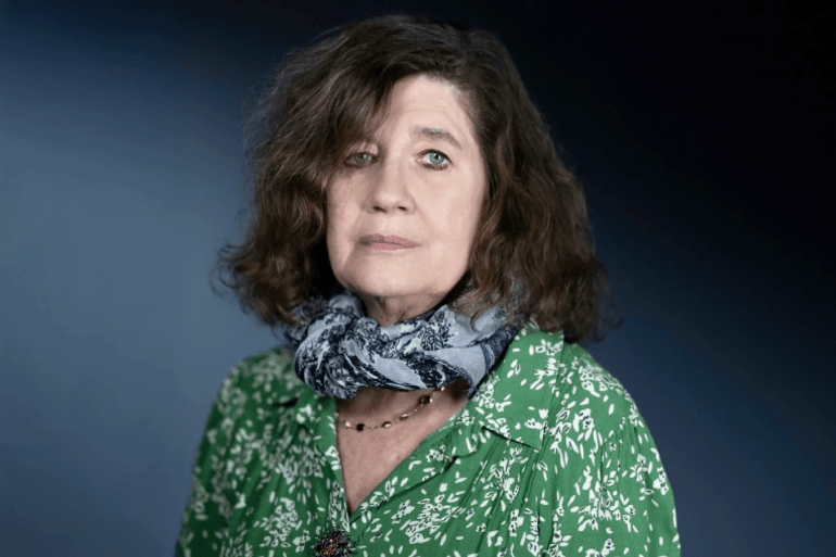 French Chief prisons auditor and journalist, Dominique Simonnot, poses during a photo session in Paris on May 9, 2025. (Photo by Thomas SAMSON / AFP)