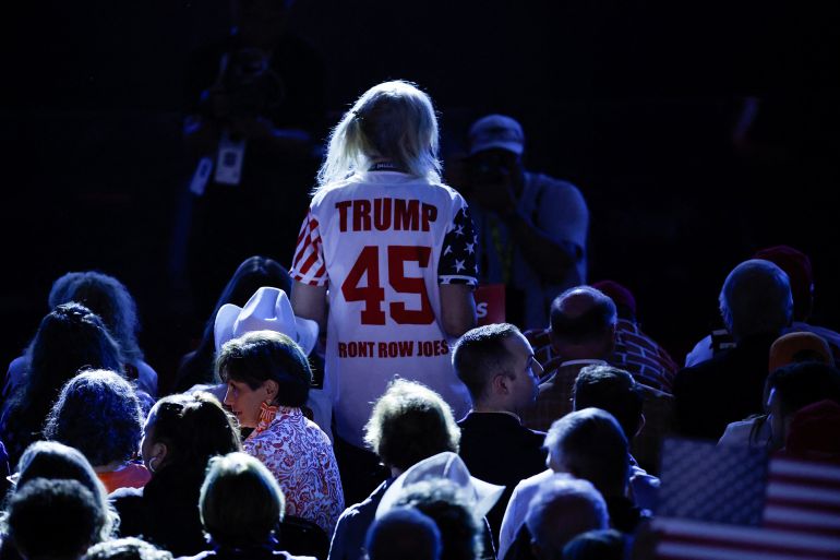87696-1789229284 A attendee wears a jersey with the number 45 and U.S. President Donald Trump's last name at the Republican National Midterm Convention in Dallas, Texas, U.S., September 9, 2026. REUTERS/Brian Snyder