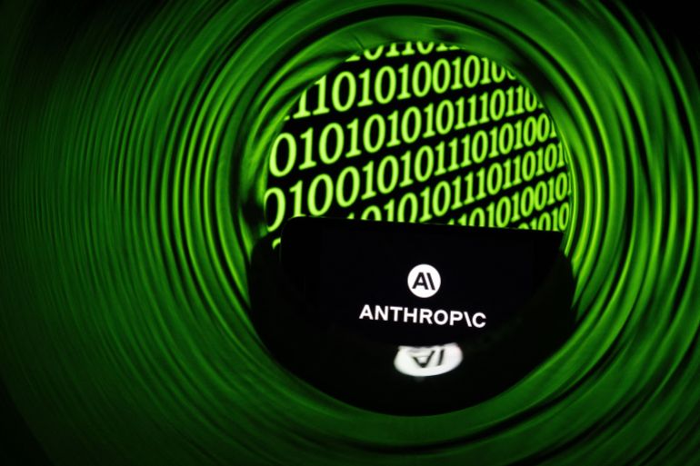 This photograph shows a smartphone displaying the logo of the US artificial intelligence safety and research company Anthropic, in Mulhouse on April 21, 2026. (Photo by SEBASTIEN BOZON / AFP)
