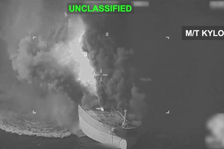 afp_6a9d465b64b6-1788692059 This screen grab made on September 5, 2026 from handout video footage released by the US Central Command (CENTCOM) on September 5, 2026 shows what CENTCOM says are strikes that destroyed three oil tankers linked to Islamic Revolutionary Guard Corps after the Iranian military organisation fired on American warships.