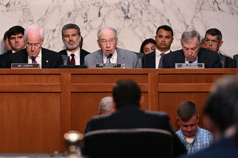 afp_6aa9d2dcba41-1789514460 Judiciary Committee chairman Senator Chuck Grassley (C), speaks as FBI Director Kash Patel testifies during a Senate Judiciary Committee hearing on FBI oversight, on Capitol Hill in Washington, DC, on September 15, 2026. (Photo by Roberto Schmidt / AFP)