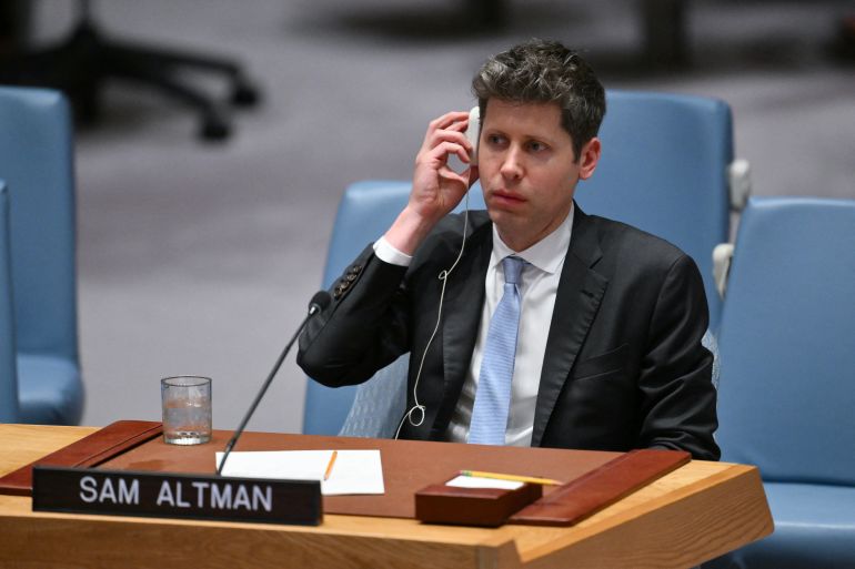 afp_6ab913aa6ef7-1790514090 OpenAI CEO Sam Altman looks on during a UN Security Council meeting on artificial intelligence during the 81st United Nations General Assembly at UN headquarters in New York on September 23, 2026. (Photo by ANGELA WEISS / AFP)