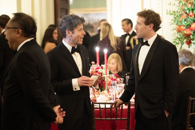 afp_6abadb5220c6-1790630738 OpenAI CEO Sam Altman (L) and Meta CEO Mark Zuckerberg (R) attend a state dinner hosted by President Donald Trump for Chinese President Xi Jinping in the East Room of the White House in Washington, DC, on September 24, 2026.