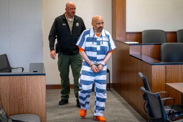 ap26271685580089-1790707797 Former death row inmate Douglas Stewart Carter appears in 4th District Court in Provo, Utah, for a bond hearing on Monday, Sept. 28, 2026. (Rick Egan/The Salt Lake Tribune via AP, Pool)