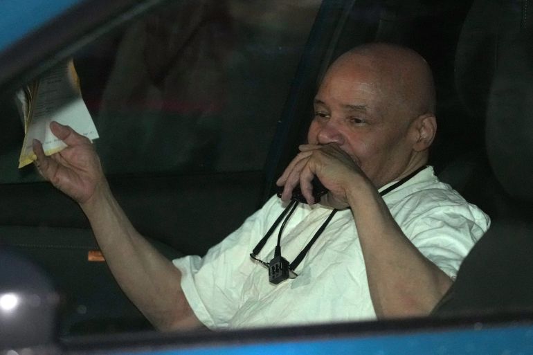 ap26272081353122-1790707816 Douglas Stewart Carter sits in a car after he was released out of the Utah County Jail as a Utah judged ordered his release from jail on Monday Sept. 28, 2026, in Spanish Fork, Utah. (AP Photo/George Frey) CORRECTION: Corrects to jail, instead of prison