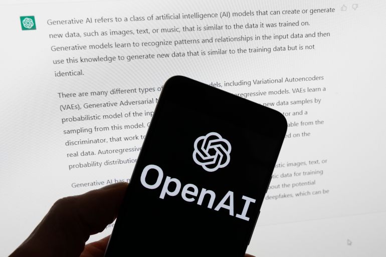 ap_6a803a78c6799-1786788472-3 FILE - The OpenAI logo is seen on a mobile phone in front of a computer screen displaying output from ChatGPT, on March 21, 2023, in Boston. Italian regulators said they informed OpenAI that its ChatGPT artificial intelligence chatbot has violated European Union’s stringent data privacy rules. The country’s data protection authority, known as Garante, said Monday, Jan. 29, 2024, that it notified San Francisco-based OpenAI of breaches of the EU rules, known as General Data Protection Regulation. (AP Photo/Michael Dwyer, File)