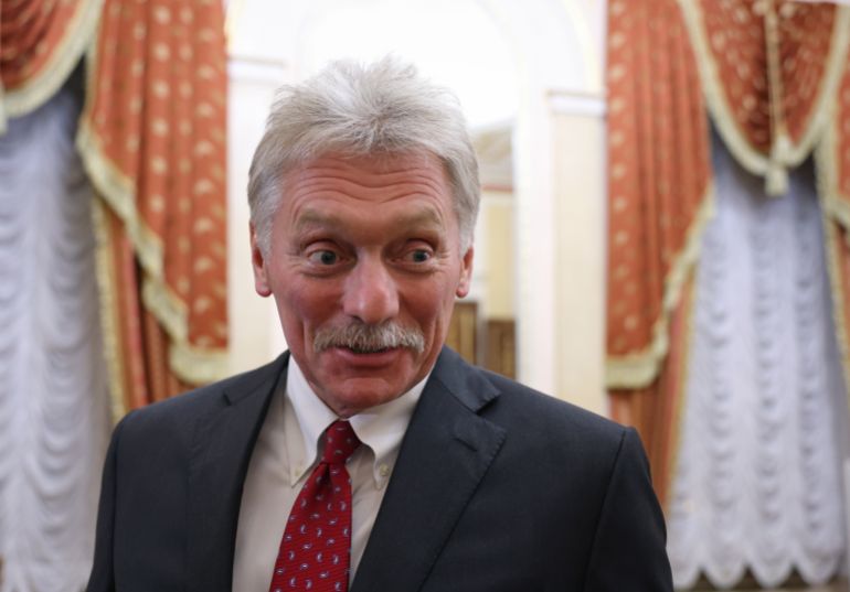 ap_6a9f47ca63113-1788823498 Kremlin spokesman Dmitry Peskov attends a meeting between Russian President Vladimir Putin and Belarusian President Alexander Lukashenko at the Kremlin in Moscow, Russia, Friday, May 8, 2026. (Ramil Sitdikov/Pool Photo via AP)