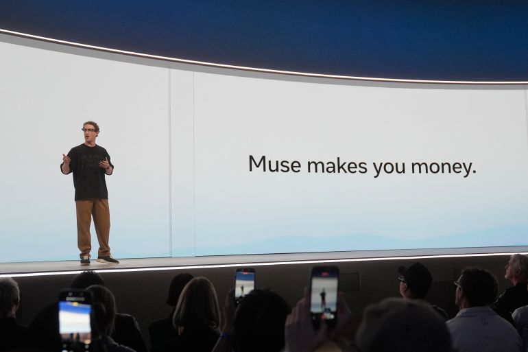 Meta CEO Mark Zuckerberg speaks during the Meta Connect conference, Wednesday, Sept. 23, 2026, in Menlo Park, Calif. (AP Photo/Jeff Chiu)